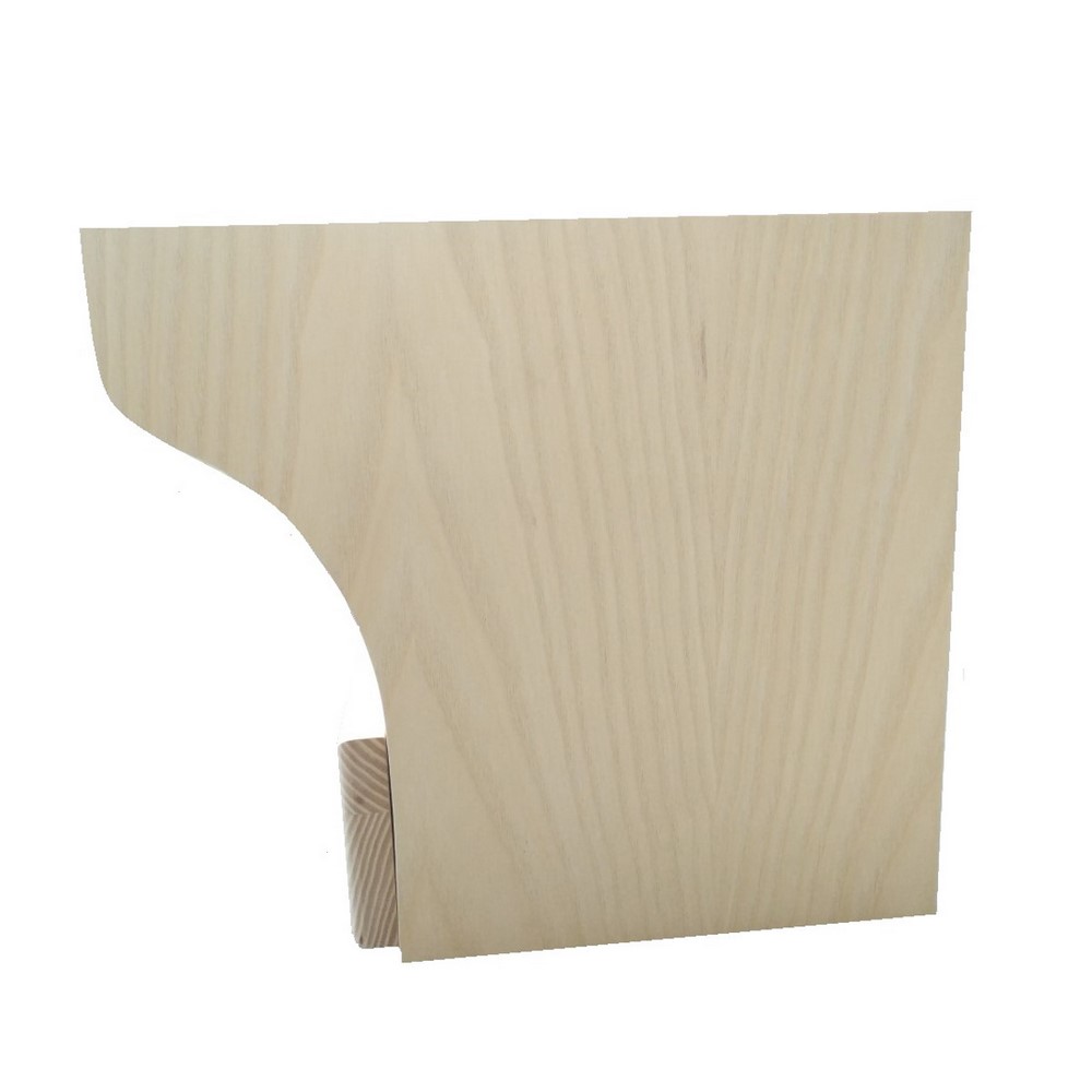 Sottopensile da cucina in legno Frassino grezzo cm 60